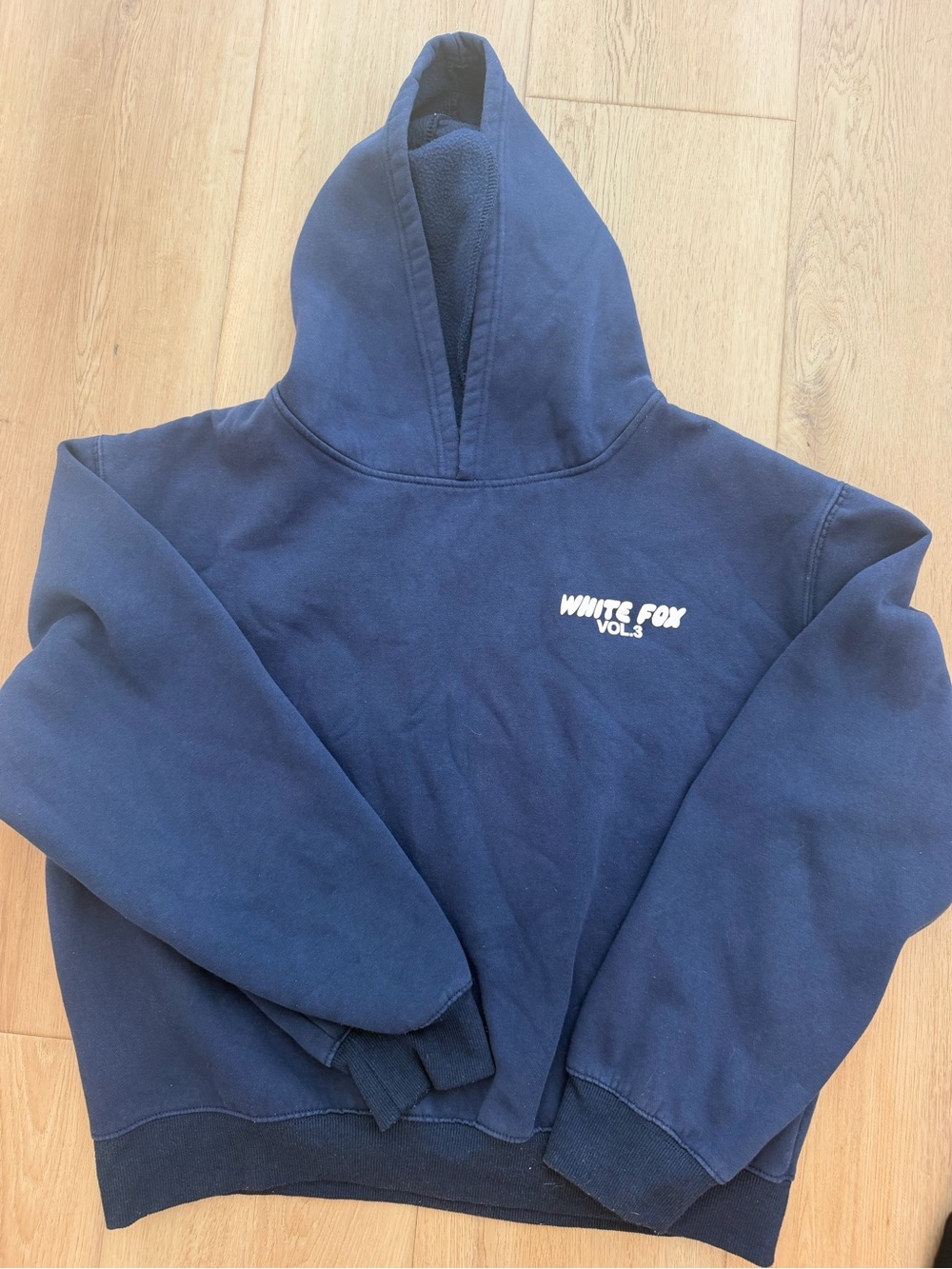 Women’s Navy Blue White Fox Hoodie - ' Vol.3'